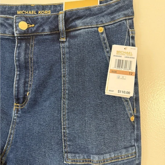 Michael Kors Straight Cropped High Rise Cargo Jeans - Selma - Picture 5 of 9